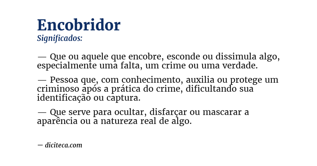 Significado de encobridor