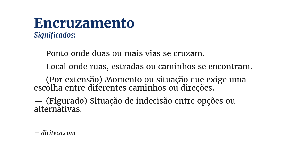 Significado de encruzamento