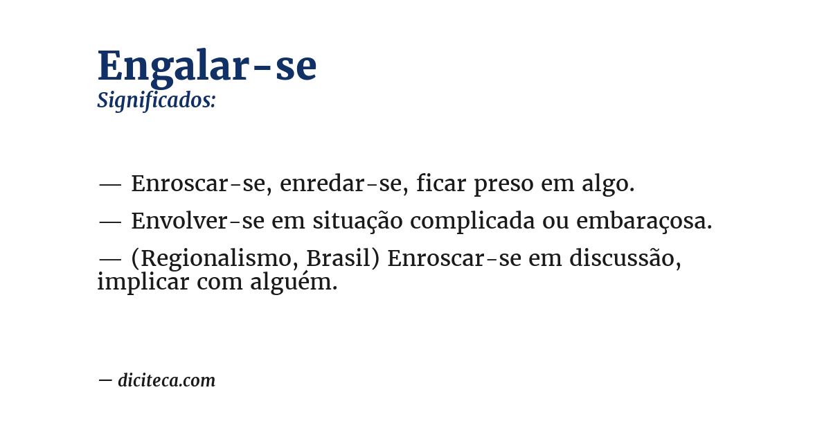 Significado de engalar-se