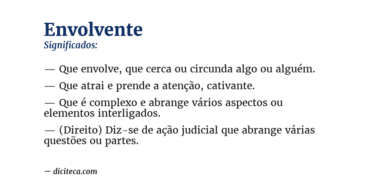 Significado de envolvente