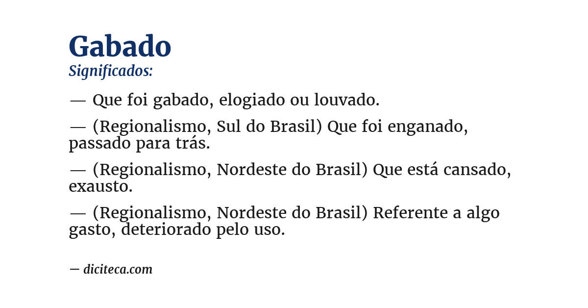 Significado de gabado