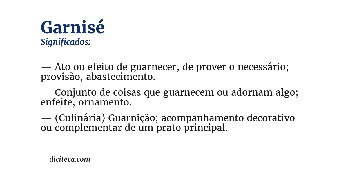 Significado de garnisé