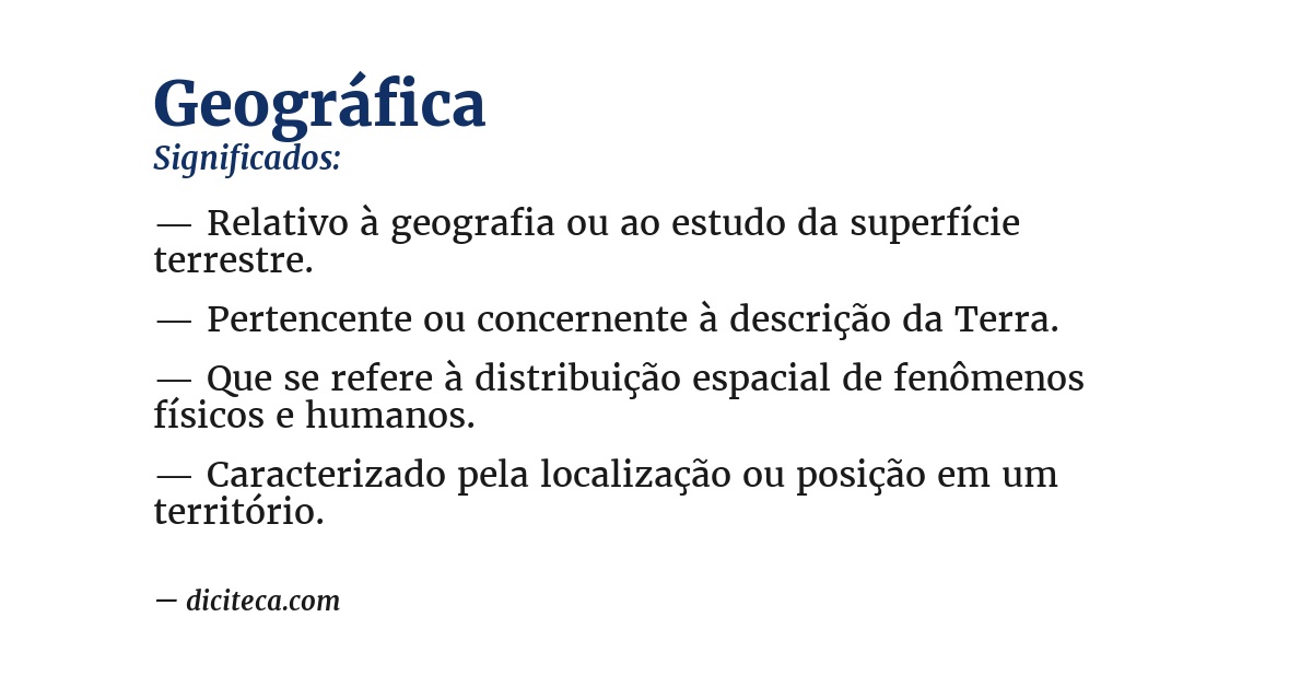 Significado de geográfica