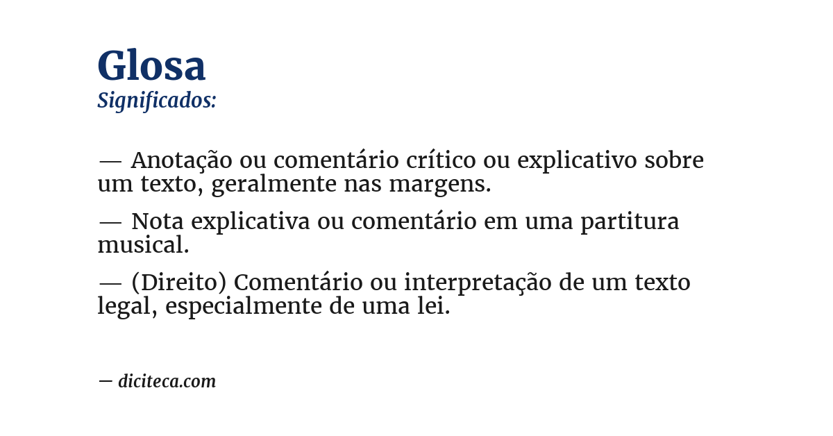 Significado de glosa