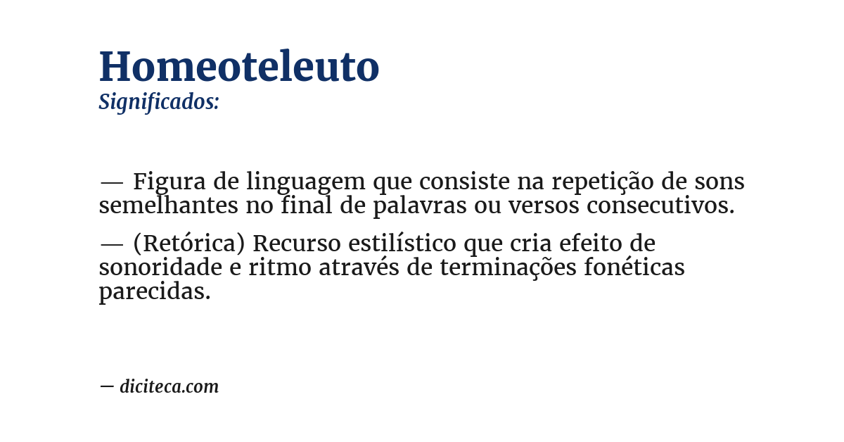 Significado de homeoteleuto