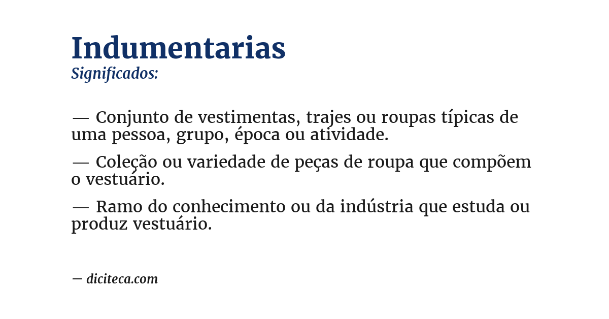 Significado de indumentarias