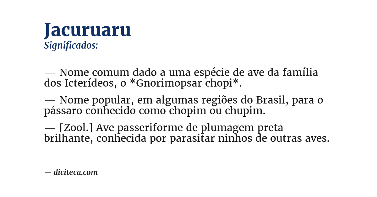 Significado de jacuruaru
