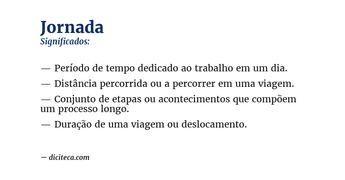 Significado de jornada