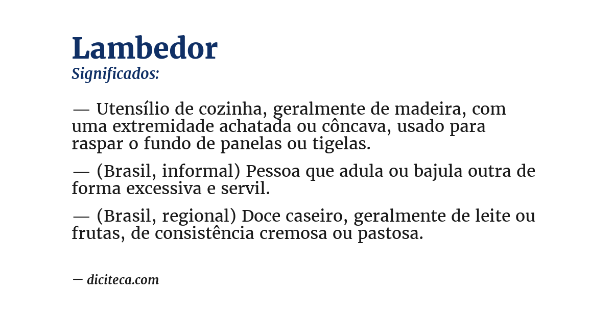 Significado de lambedor