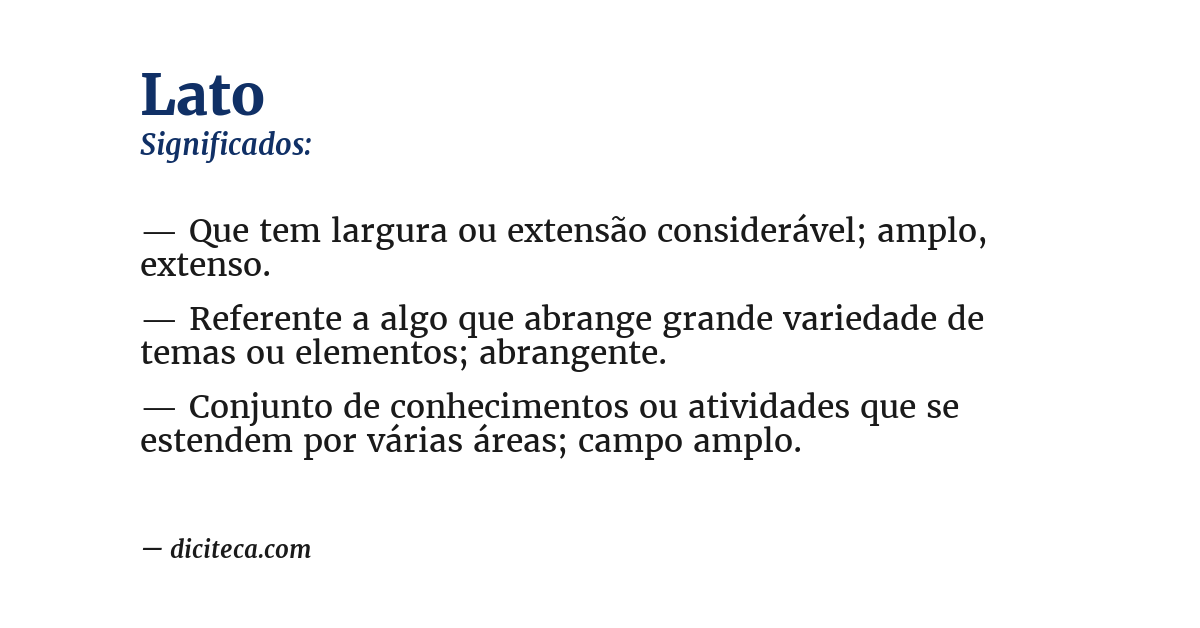 Significado de lato