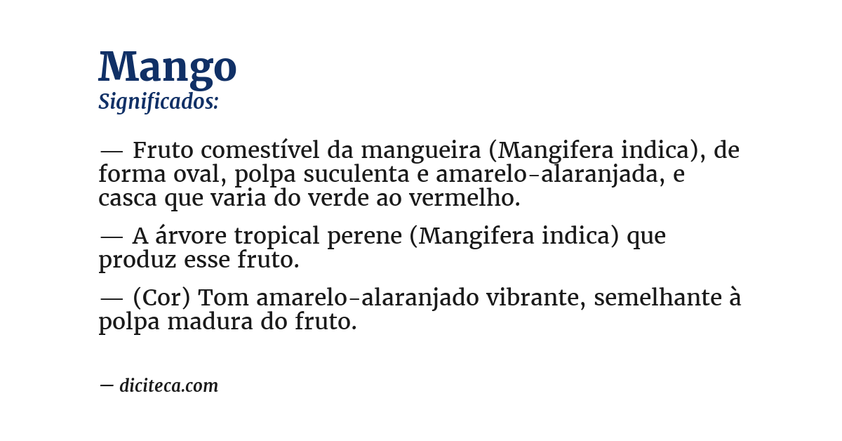 Significado de mango