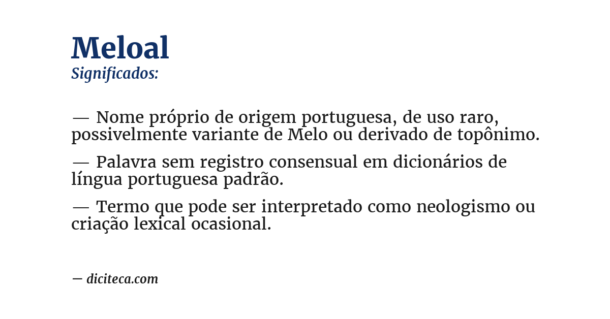 Significado de meloal