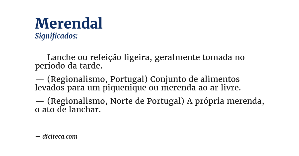 Significado de merendal