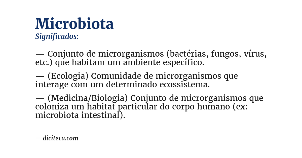Significado de microbiota