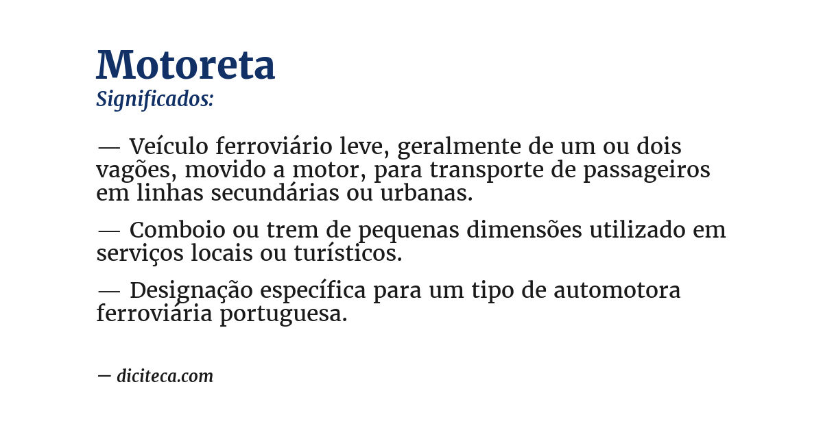 Significado de motoreta