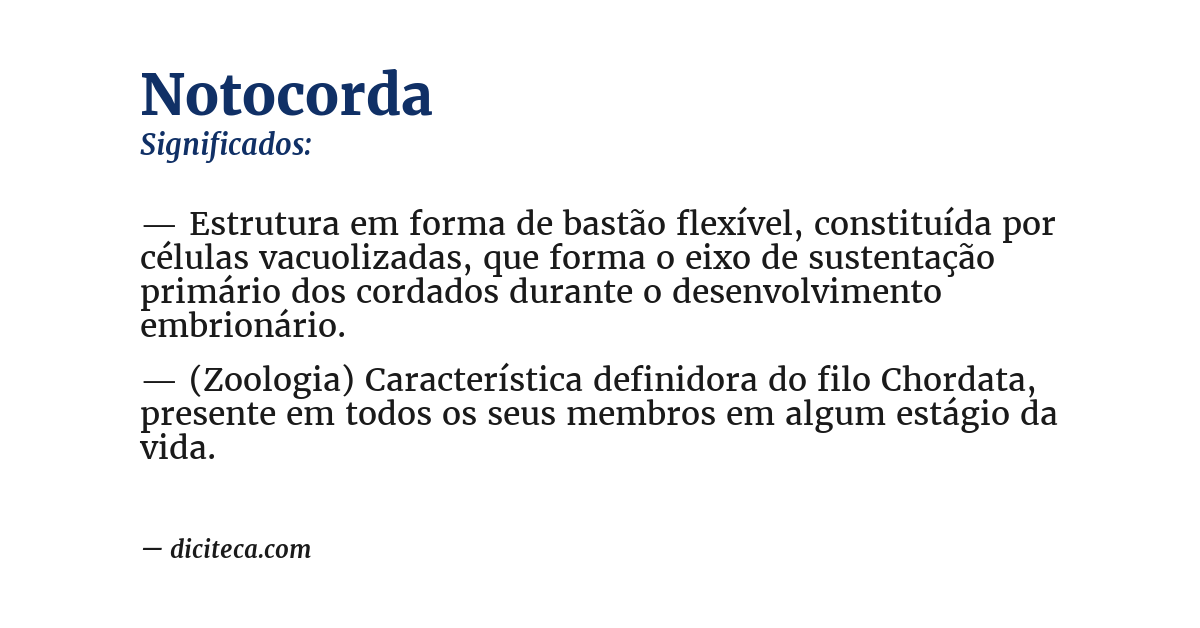 Significado de notocorda