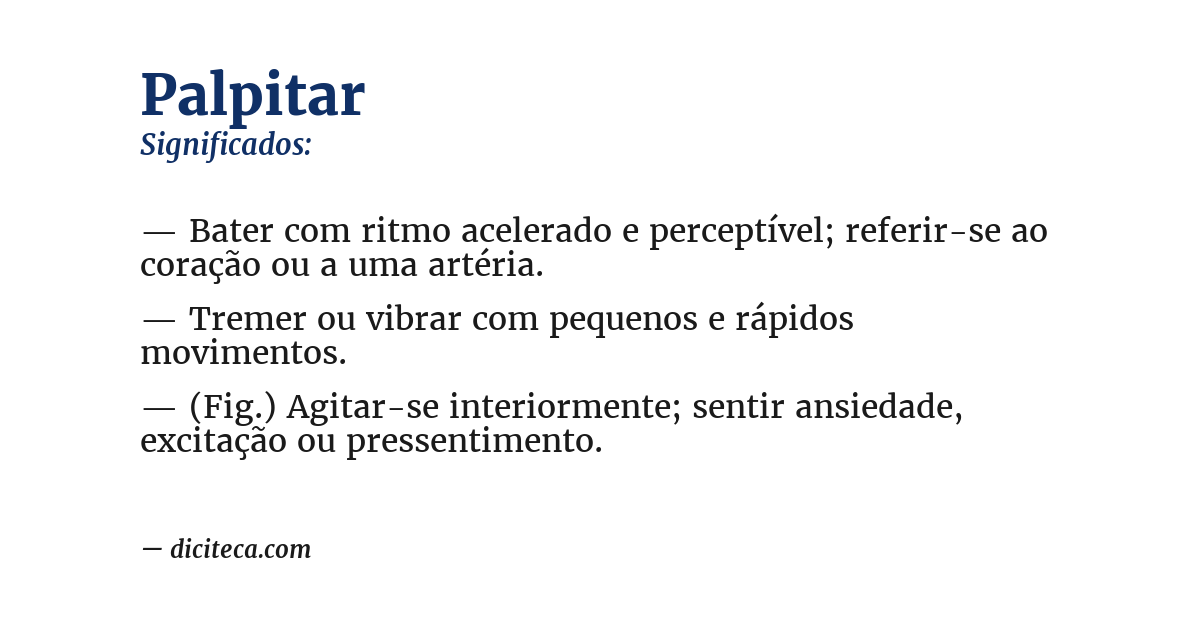 Significado de palpitar