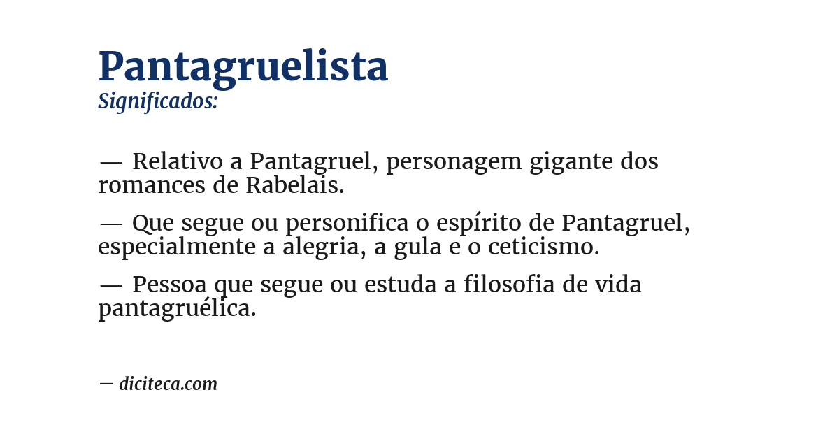 Significado de pantagruelista