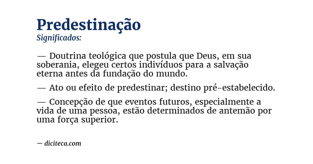 Significado de predestinação