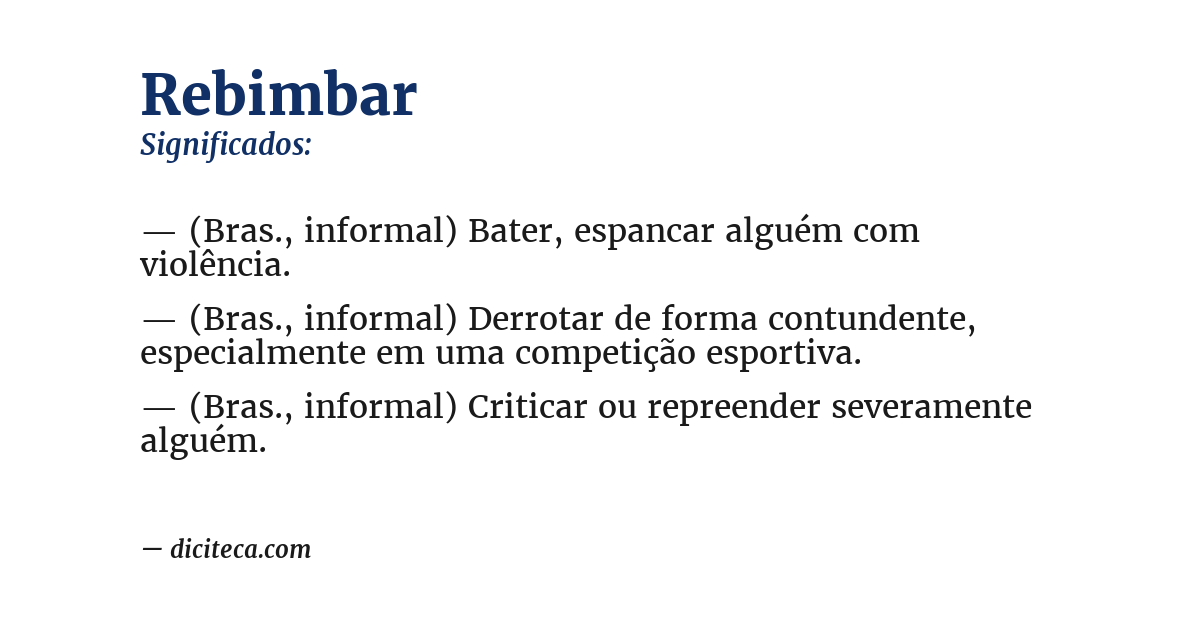 Significado de rebimbar