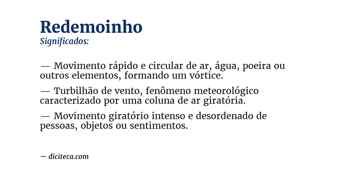Significado de redemoinho
