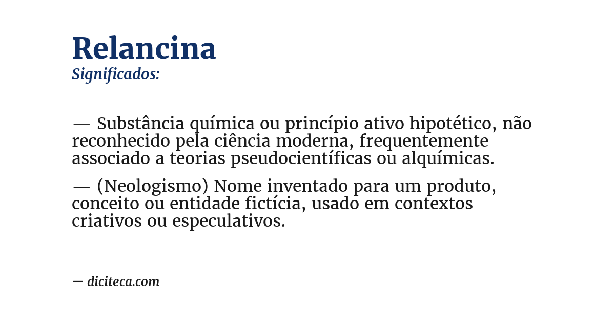 Significado de relancina