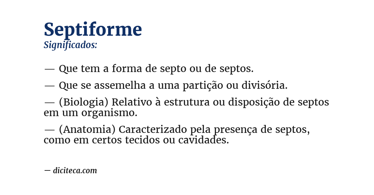 Significado de septiforme
