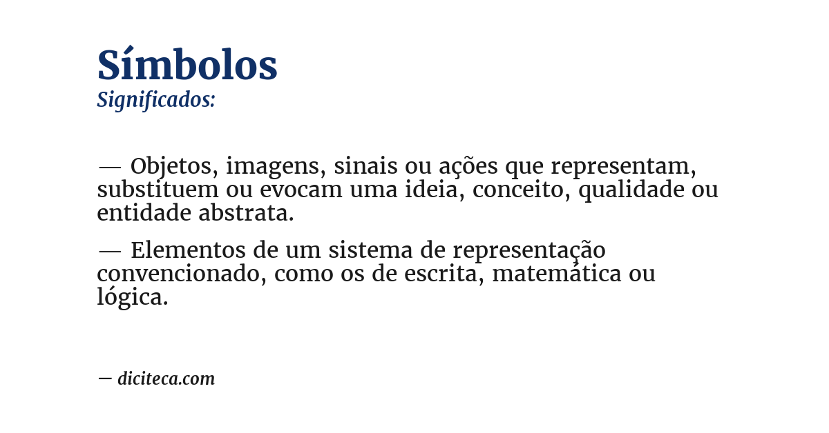 Significado de símbolos