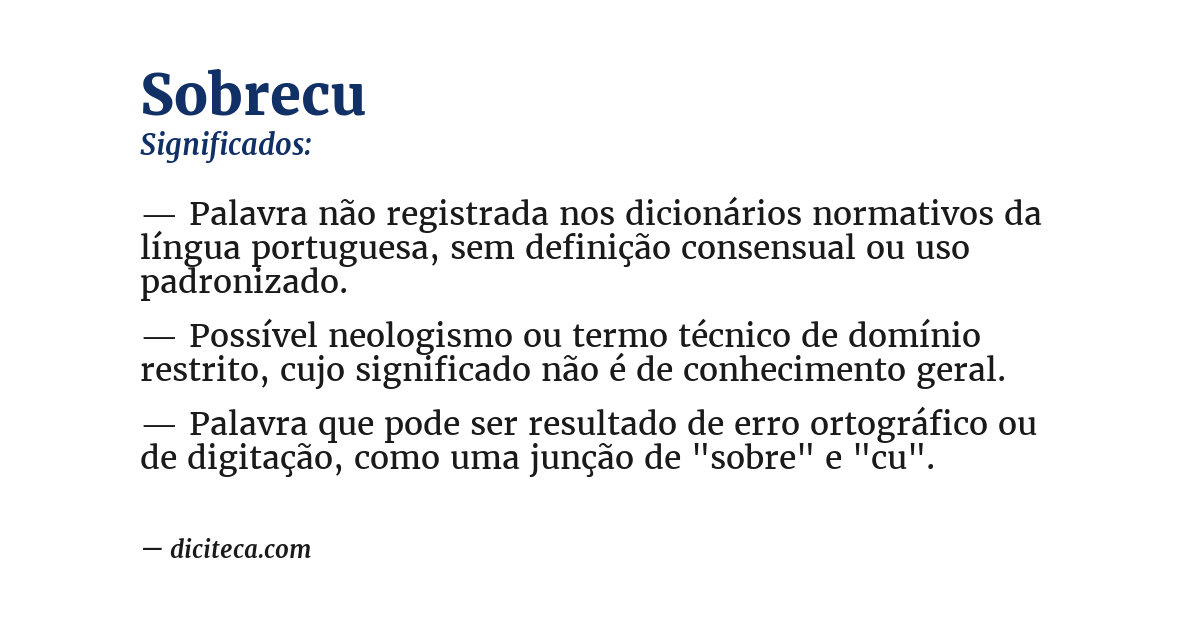 Significado de sobrecu
