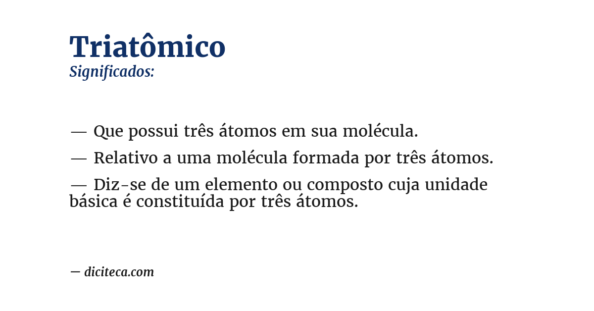 Significado de triatômico