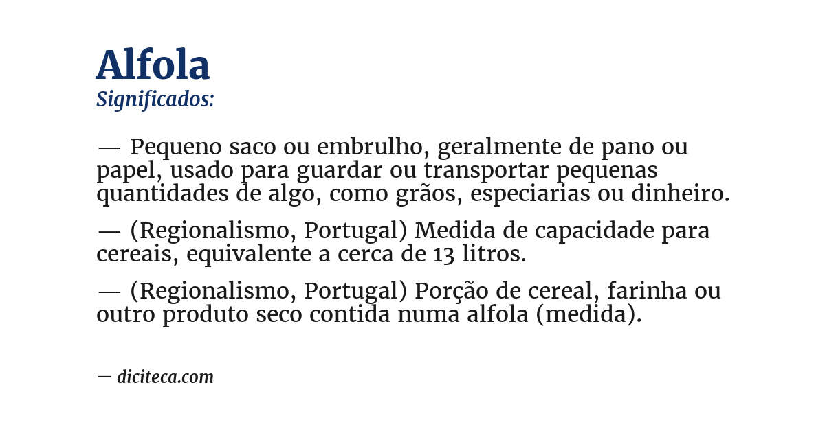 Significado de alfola