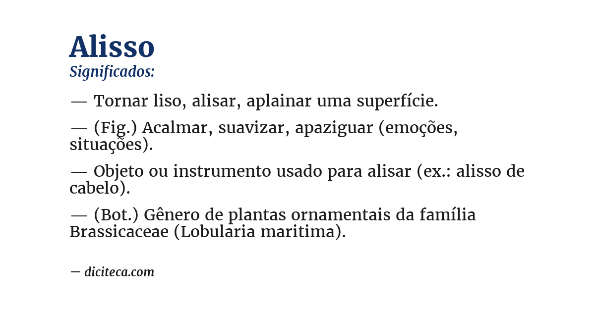 Significado de alisso