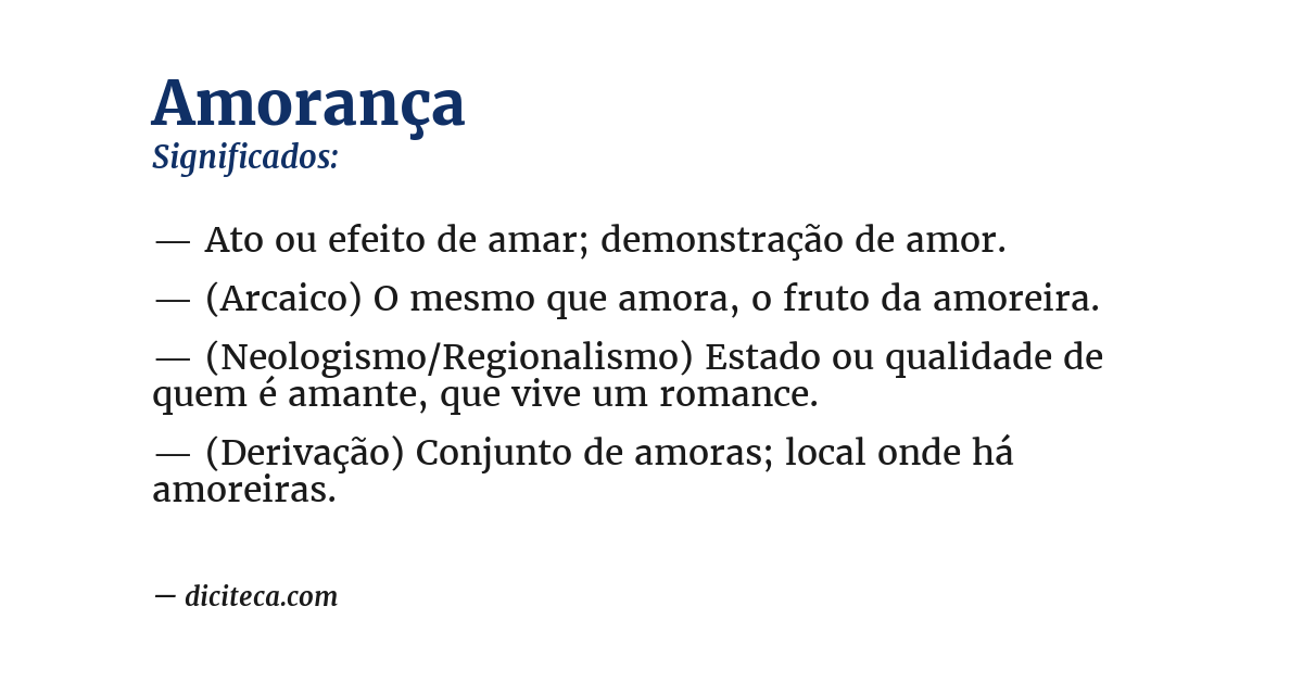 Significado de amorança