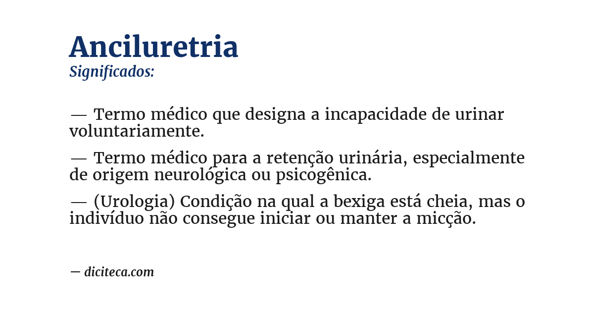 Significado de anciluretria