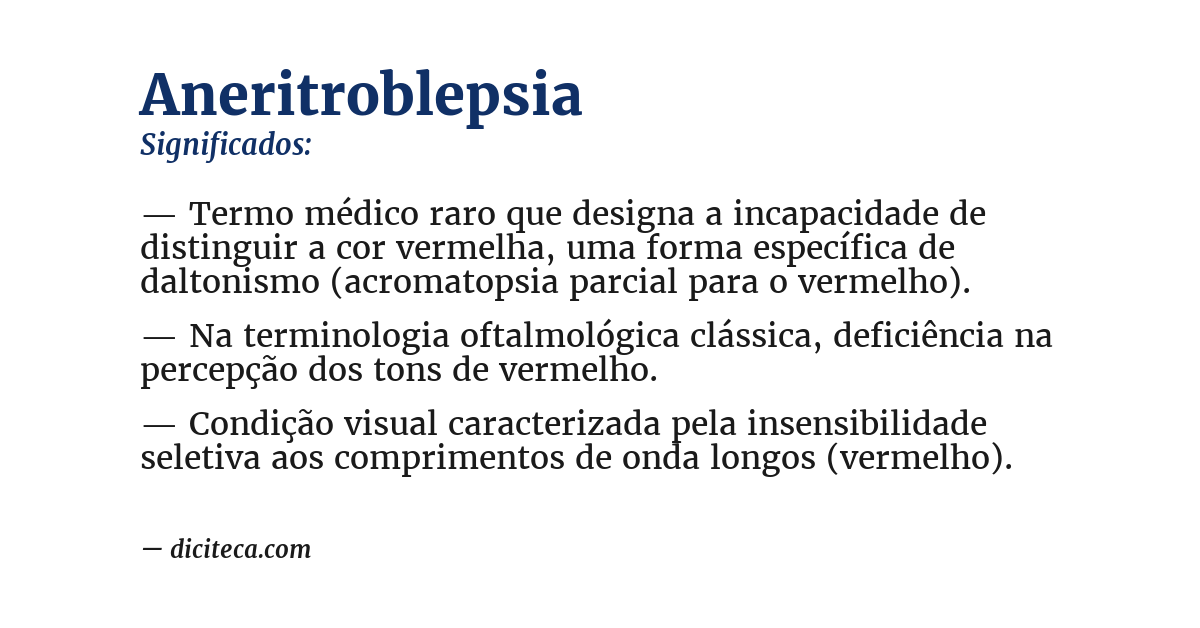 Significado de aneritroblepsia