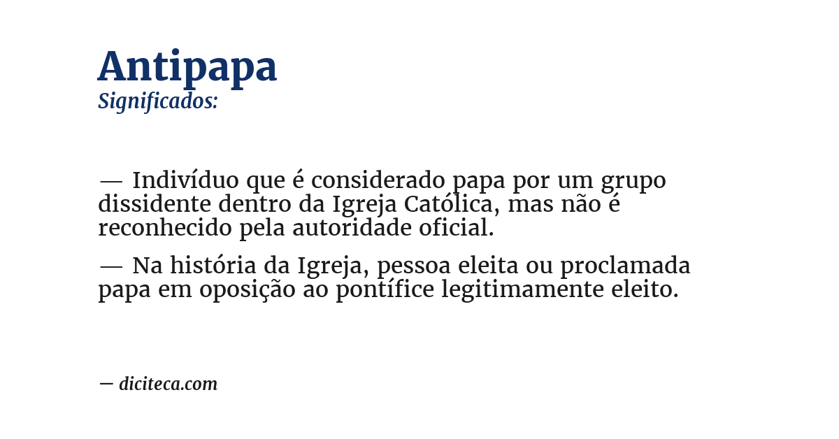 Significado de antipapa