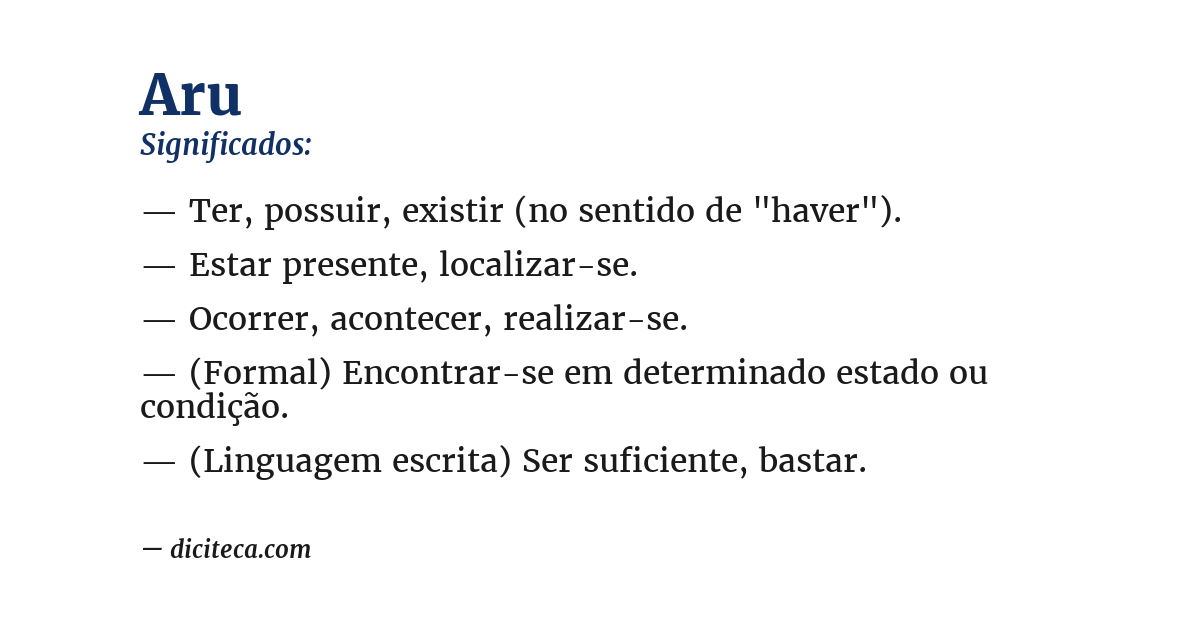 Significado de aru