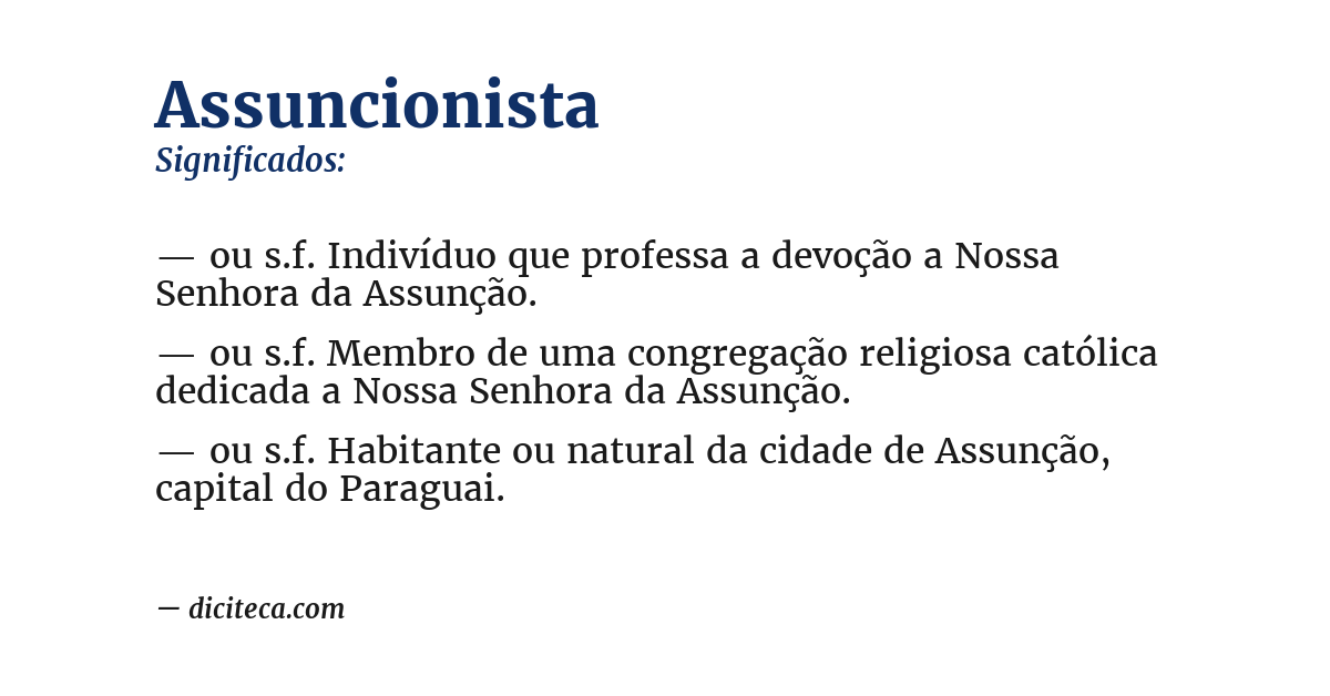 Significado de assuncionista