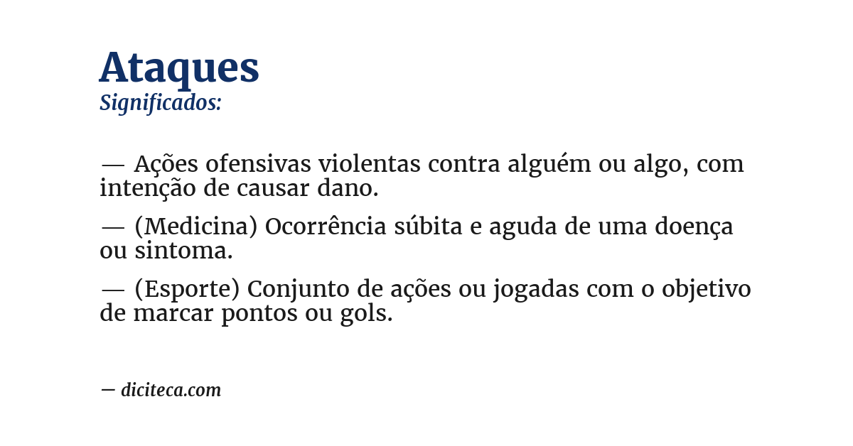 Significado de ataques
