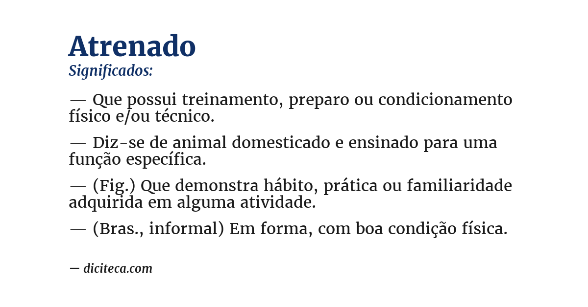 Significado de atrenado