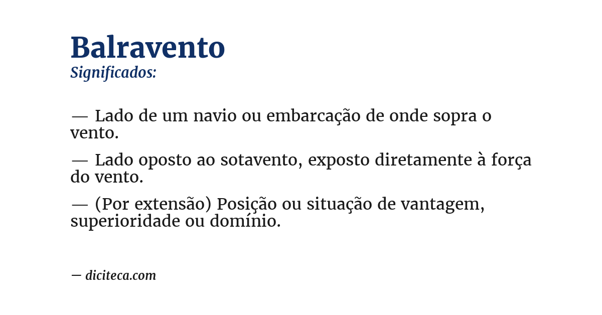 Significado de balravento