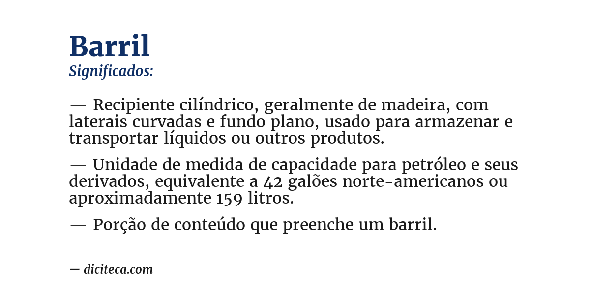 Significado de barril