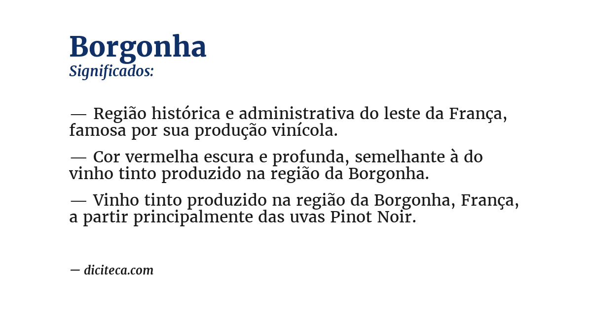 Significado de borgonha
