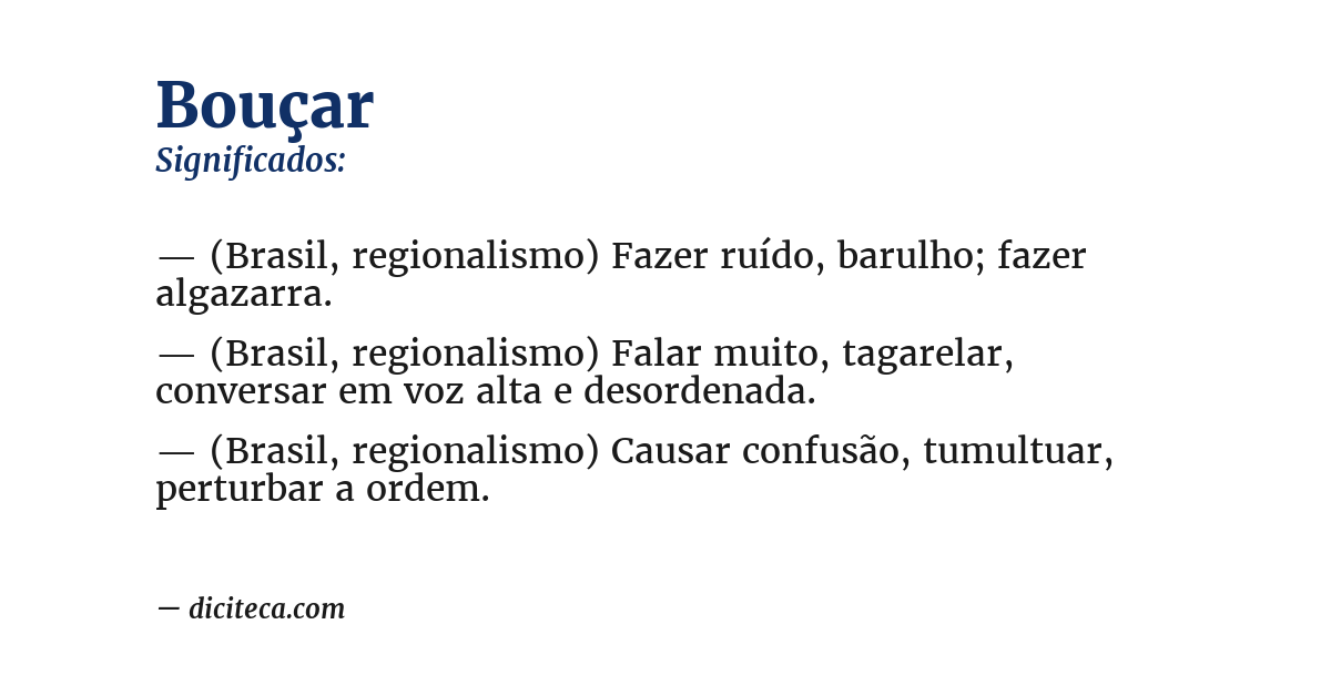 Significado de bouçar