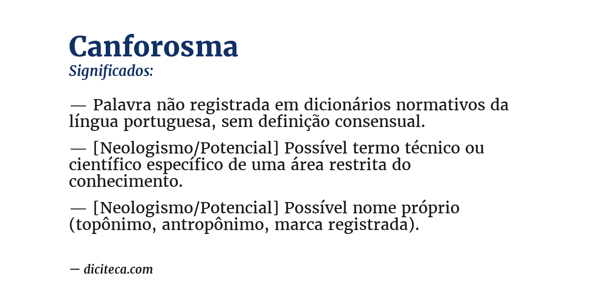 Significado de canforosma