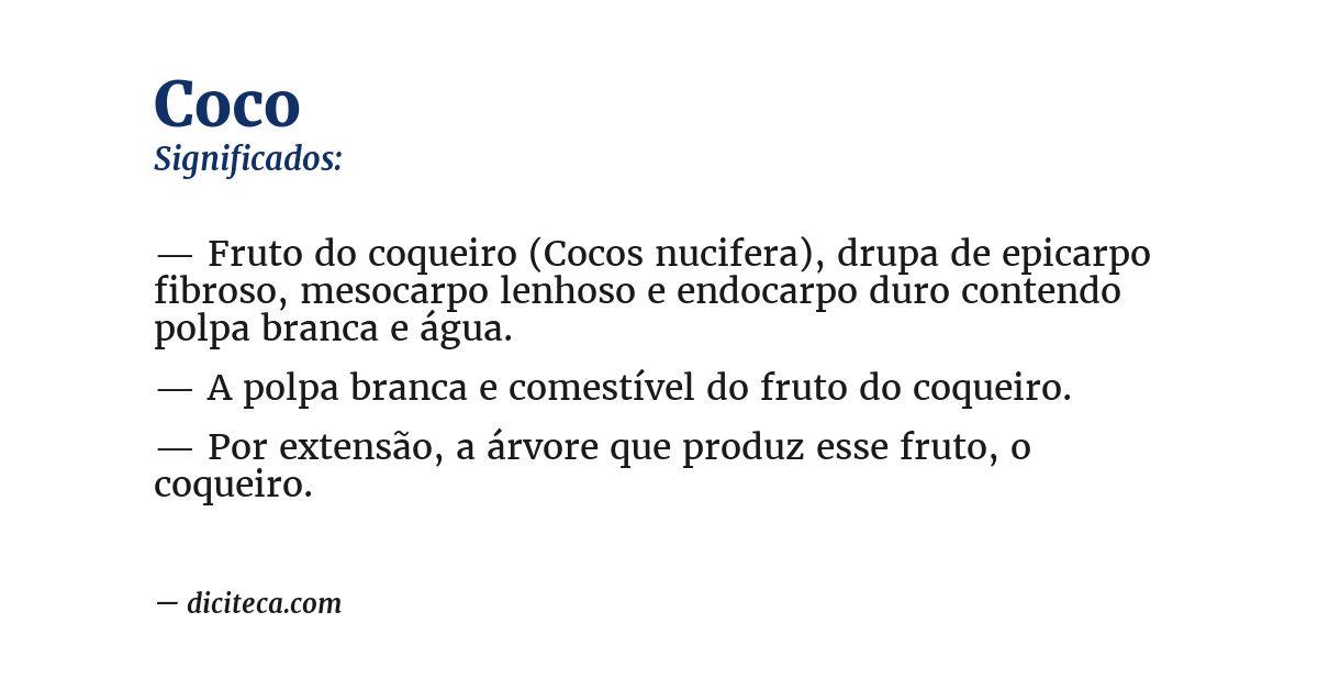 Significado de coco