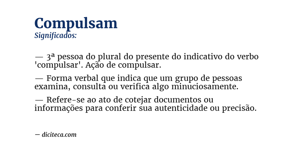 Significado de compulsam