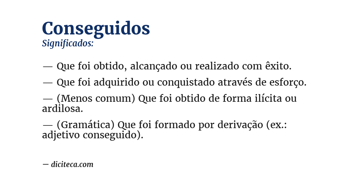 Significado de conseguidos