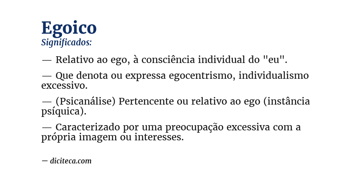 Significado de egoico