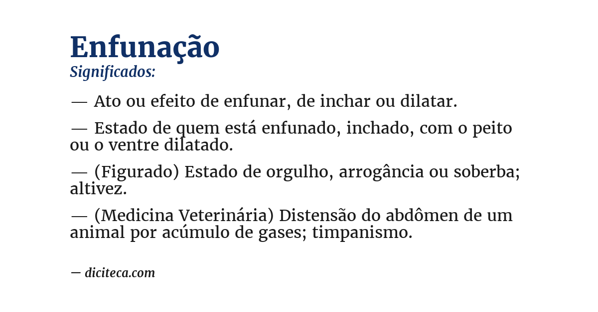 Significado de enfunação